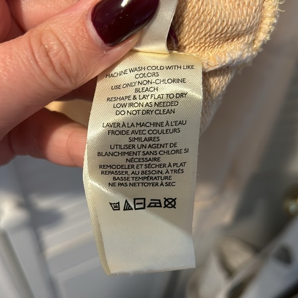 Maeve by Anthropologie distressed sweatshirt | yellow - Picture 7 of 7